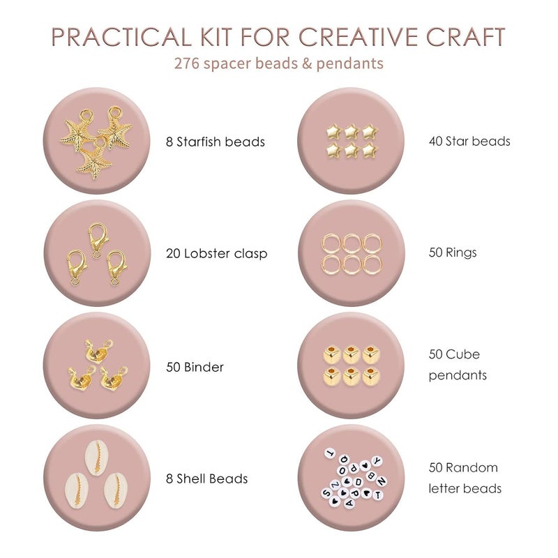 yifely Bead Box Kit Clay Beads for Jewellery Making Kit Kids Girls Macaron Color Beads for Bracelet Making Letter Beads with Unicorn PendantsBeads Set for DIY Jewelry Crafts - Image 3