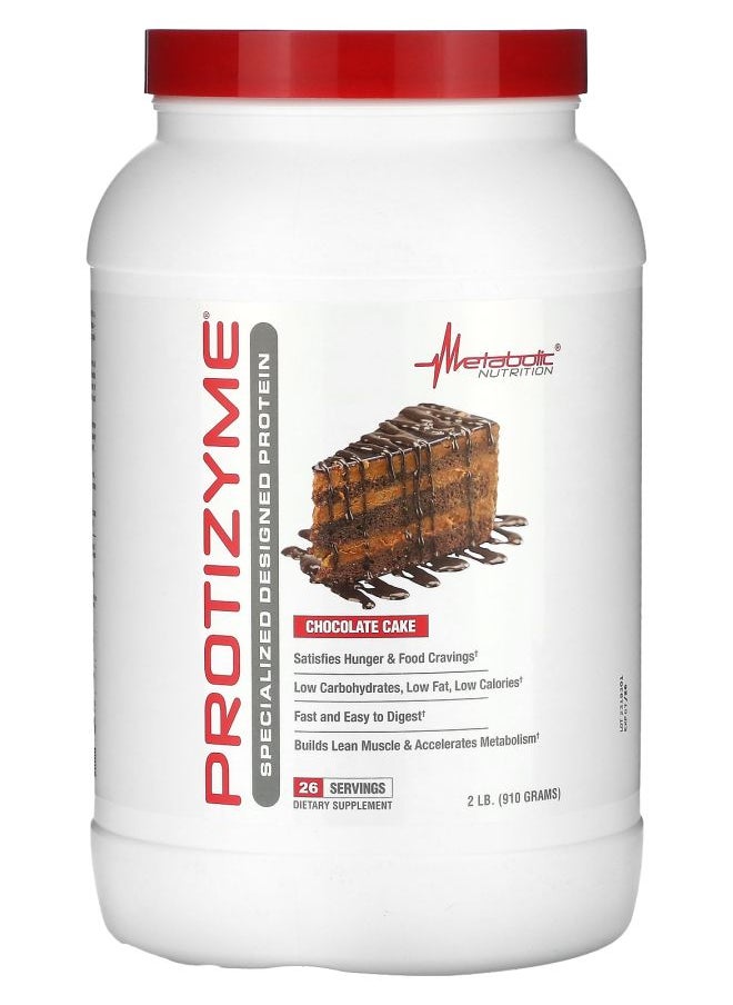 Metabolic Nutrition Protizyme Specialized Designed Protein Chocolate Cake 2 lb (910 g) 