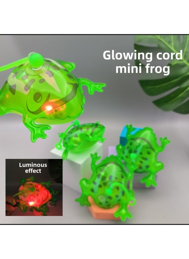 Pink Gold Inflatable Frog Cartoon Animal Balloon Cyber Popular Small Frog Selling Stall Luminous Toys-Color:Watermelon Strip Pendant (without Voice)  - Image 2