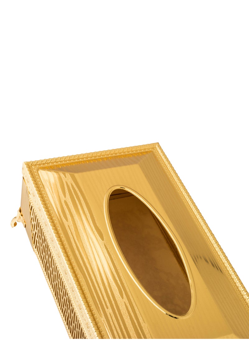 Dania Gold metal wastebasket and tissue box set  - Image 4