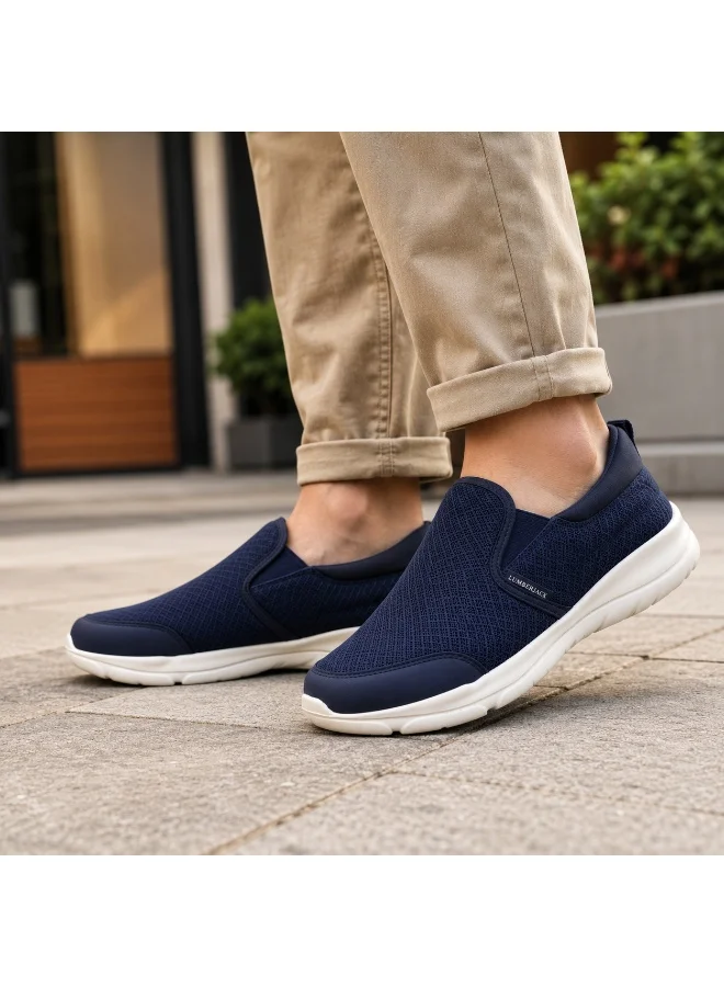 Lumberjack Navy Blue Lumberjack Agatha Navy Blue Men’s Slip-On Shoes – Lightweight Breathable Casual Comfort Sneakers for Men | Best Price UAE