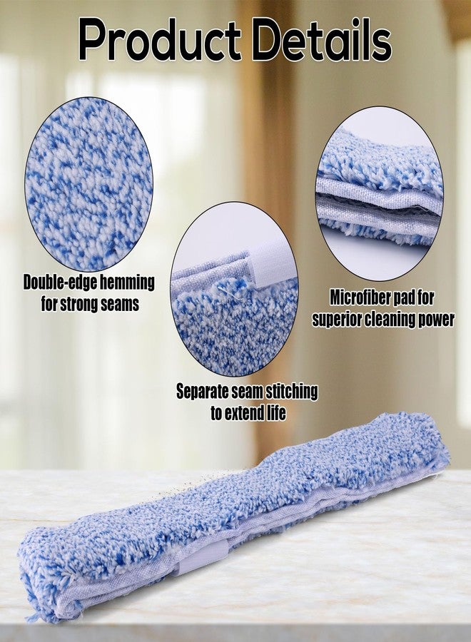 Penitue 6pcs Microfiber Window Cleaning Refill Replacement, 14" Washable & Reusable Window Squeegee Scrubber Cloth Sleeve Accessory for MR.SIGA Professional Windows Cleaning Tools Home Office - Image 3