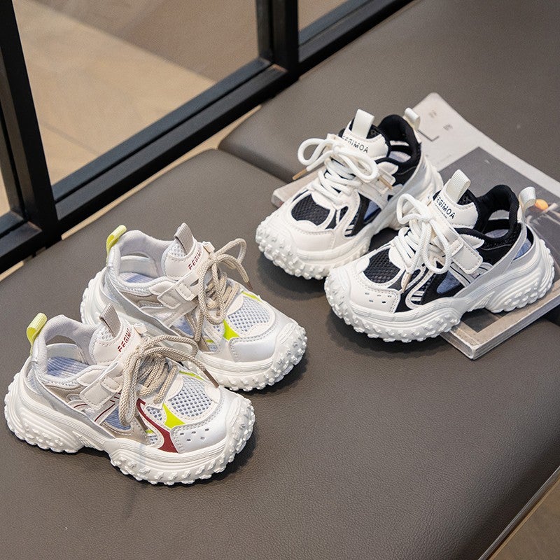 Girls' Sports Shoes, Casual Children'S Student Mesh Dad Shoes, Medium And Large Children'S Versatile Running Shoes, Spring Versatile - Image 2