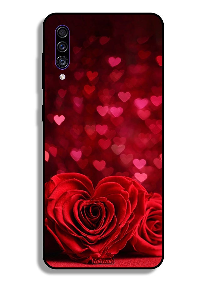Tolwak Samsung Galaxy A30s Protective Case Cover Heart Flowers Abstract Art - Image 1