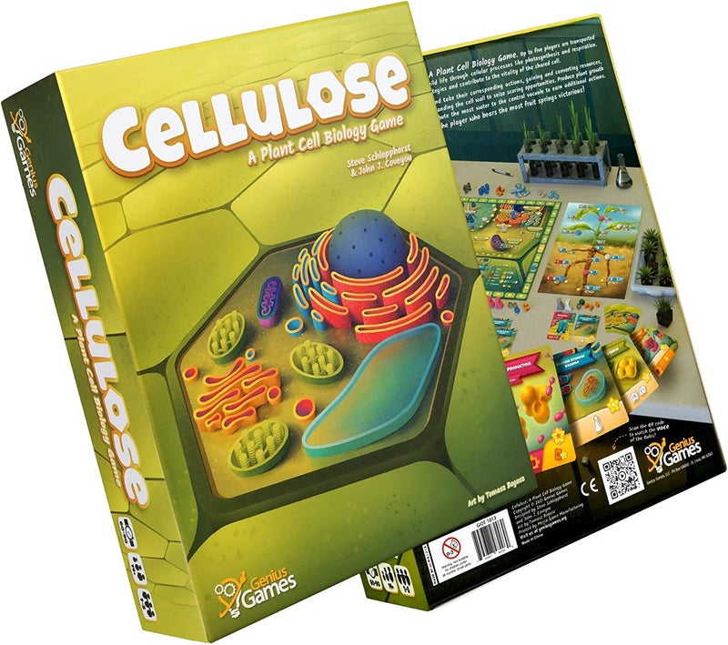 Cellulose A Plant Cell Biology Game MENSA Recommended Strategic Entertaining Game to Learn Photosynthesis DNA Biochemistry Educational STEM Board Game for Families Students Teachers