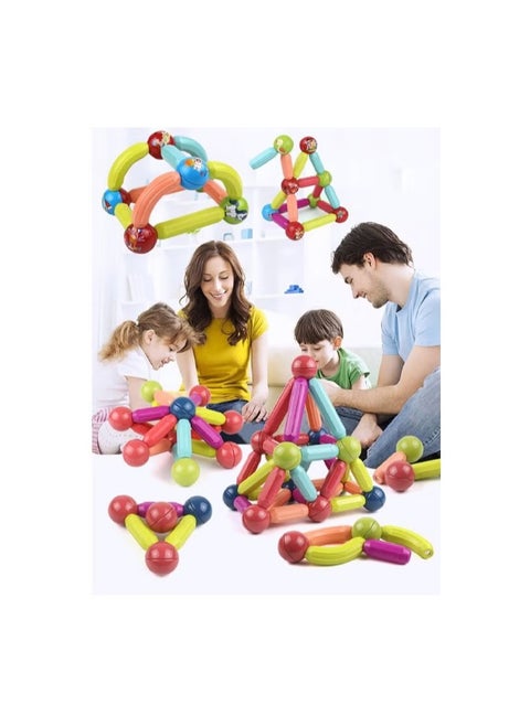 42pcs Colorful Magnetic Building Blocks & Figures Set Montessori Toys & Puzzles for Kids Ages 3+