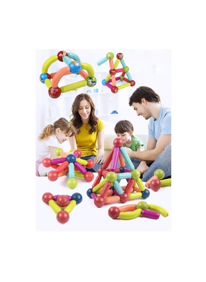 42pcs Colorful Magnetic Building Blocks & Figures Set Montessori Toys & Puzzles for Kids Ages 3+