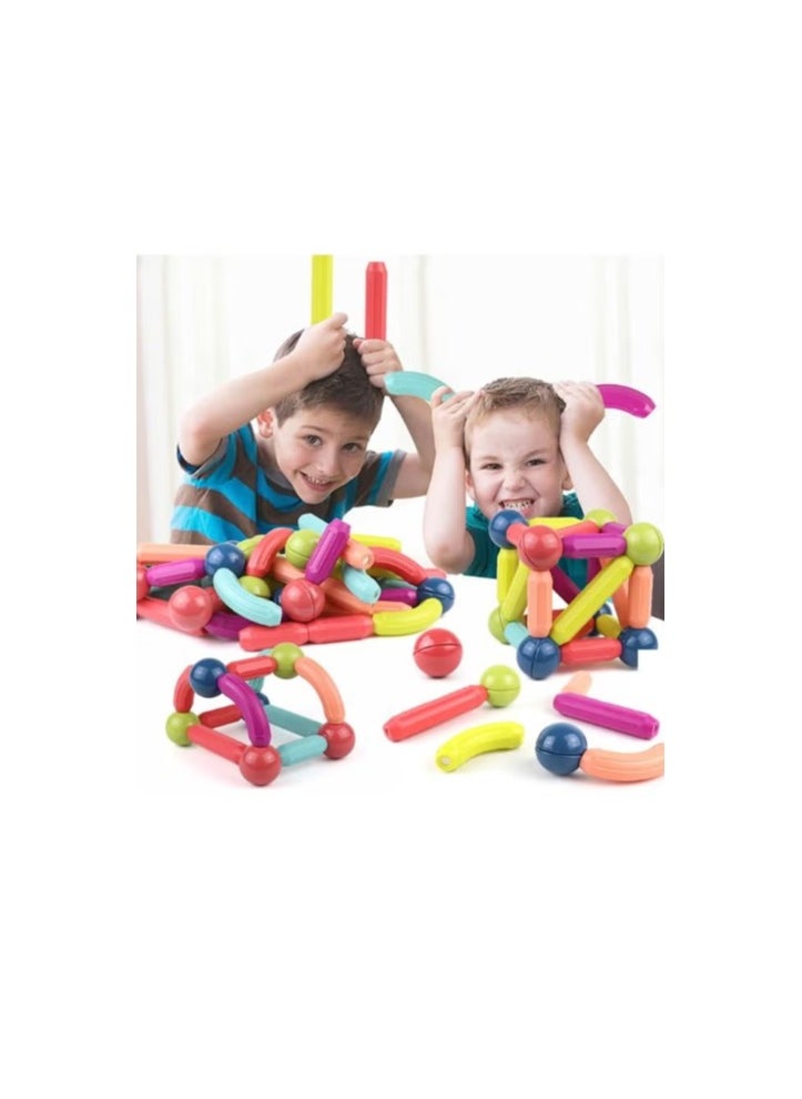 42pcs Colorful Magnetic Building Blocks & Figures Set Montessori Toys & Puzzles for Kids Ages 3+