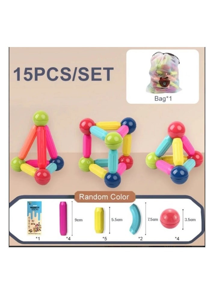 42pcs Colorful Magnetic Building Blocks & Figures Set Montessori Toys & Puzzles for Kids Ages 3+