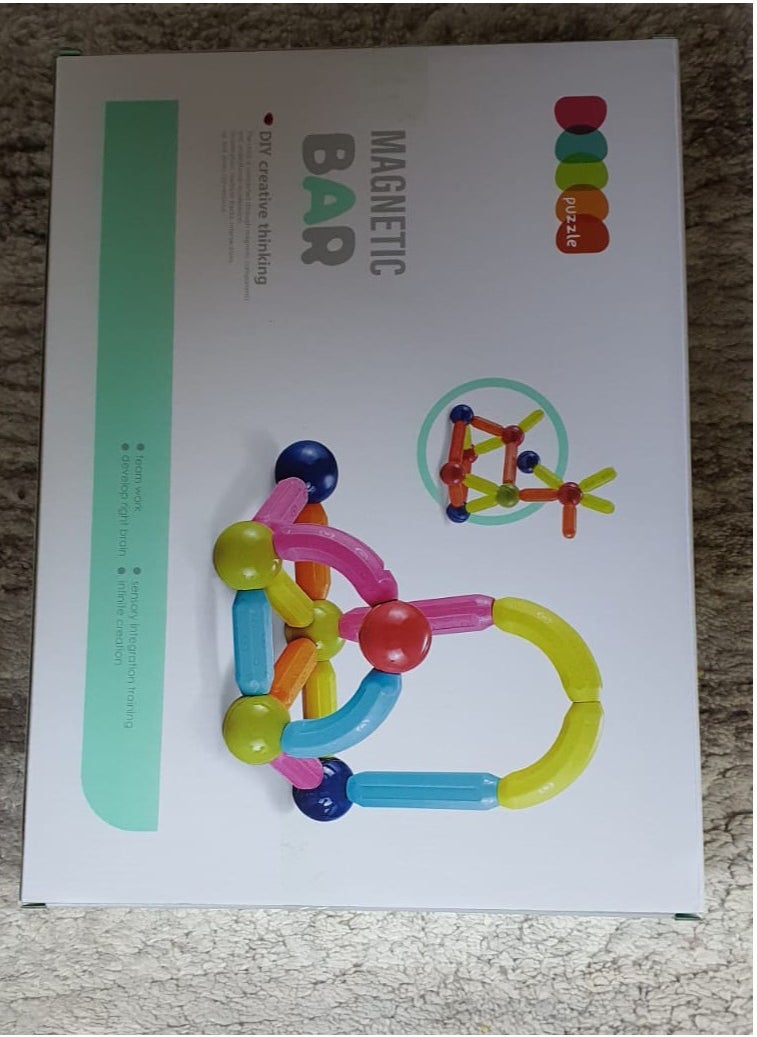 42pcs Colorful Magnetic Building Blocks & Figures Set Montessori Toys & Puzzles for Kids Ages 3+
