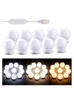 Generic Hollywood Style LED Vanity Mirror Lights Kit – 10 Dimmable Bulbs with 3 Color ModesHollywood Style LED Vanity Mirror Lights Kit – 10 Dimmable Bulbs with 3 Color Modes  - Image 1