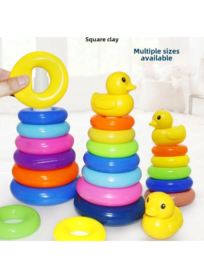 Baby Development Intelligence Rainbow Tower Ring Stacking Music Early Education 0-1-2 Years Old Baby Tumbler Toy-Color:11 Layers Of Jenga - Image 5