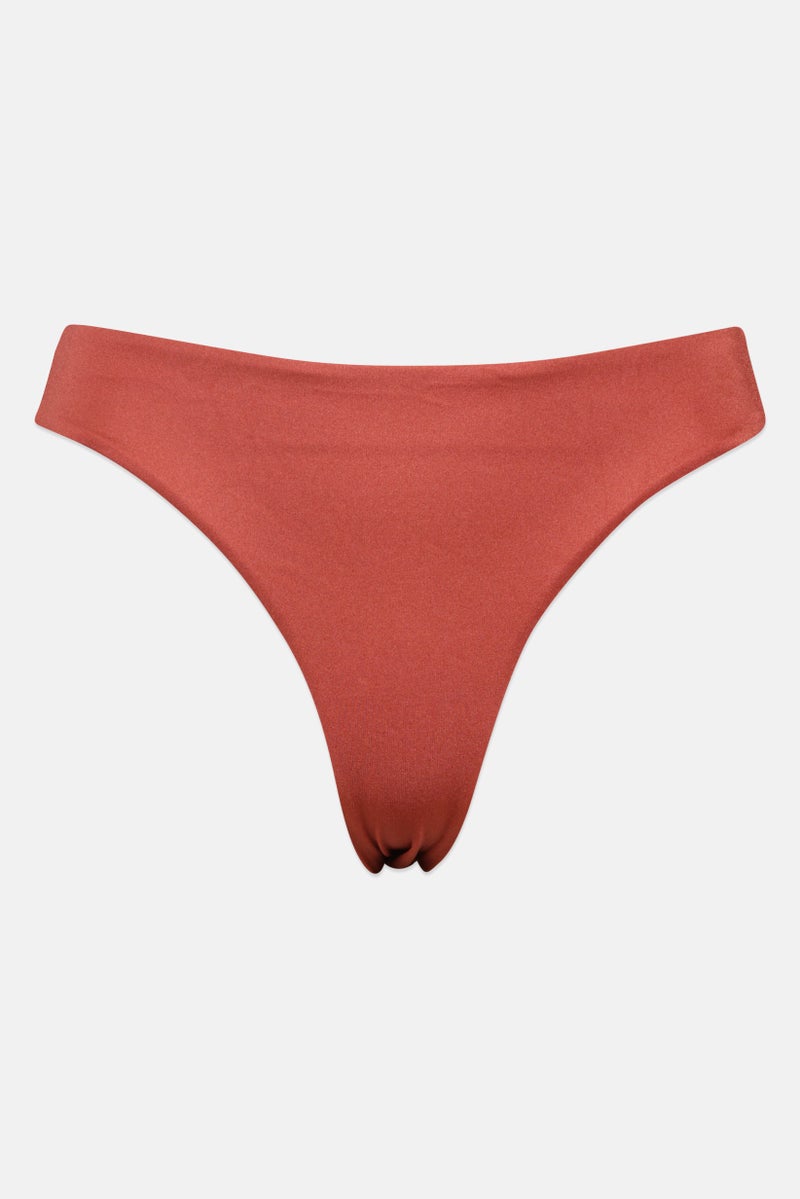 Billabong Women Sol Searcher Lowrider Bikini Bottoms, Rust - Image 1