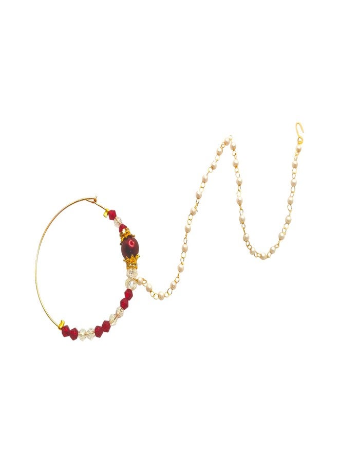 SUN SHINE Nose Ring/Nath for Women and Girls Traditional Indian Jewelry - Image 1