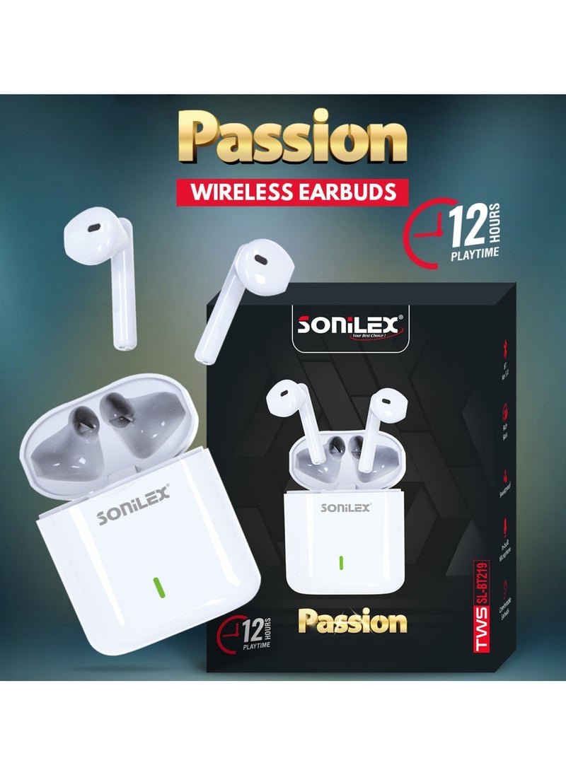 SOniLEX - SL-BT219 Passion Wireless Earbud: Effortless Wireless Bluetooth Connectivity, Bluetooth 5.0 Efficiency, Delight in a 10m Wireless Range,  charging time: 1 hour - Image 1