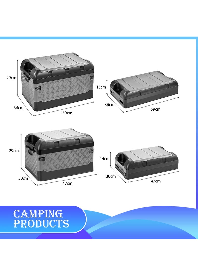 Manful Outdoor Double-layer Camping Storage Box, Stackable Bins with Lids Small Parts Organizer, collapsible Waterproof Storage Box, container Store Crates, large Easy Storage Crate Boxes, garage Kitchen  - Image 2