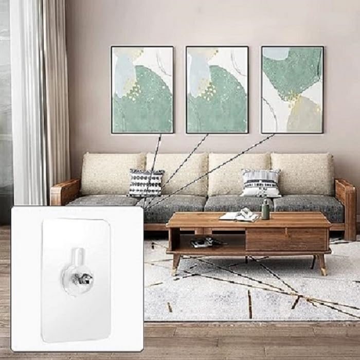 VONITY Screw Wall Hooks Sticker Heavy Duty self Adhesive Hooks Heavy Duty Bedroom Screw Without DrillWall Mounted HolderHooks Hanging Strong Hooks adhesiv Sticking for Wall Heavy Duty 563 - Image 2
