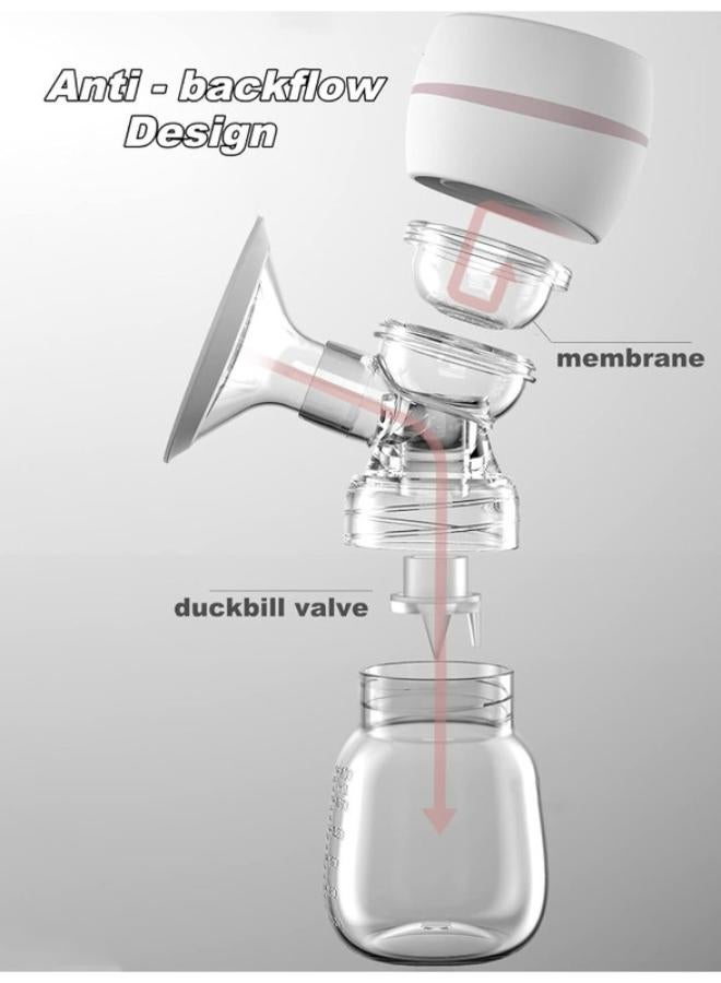 مضخة الثدي الكهربائية ، مضخات الثدي المحمولة المضادة للتدفق الخلفي، 3 أوضاع و9 مستويات شاشة  تعمل باللمس، قابلة لإعادة الشحن عبر ، فائقة الهدوء وخالية من الألم - Image 4