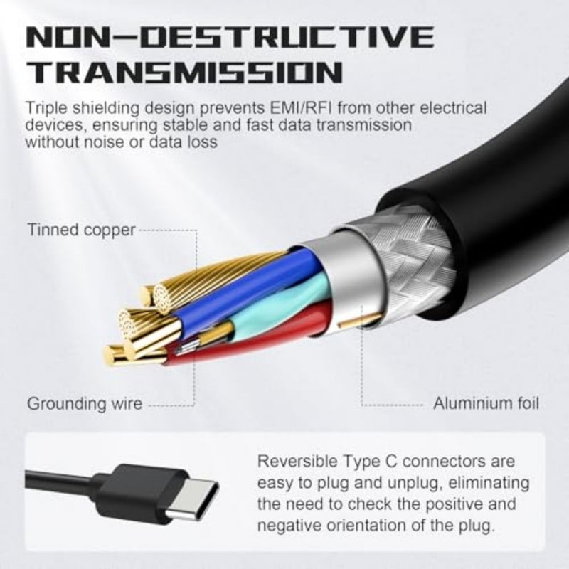 USB B to USB C Printer Cable for MacBook Pro, Air, HP, Epson, Canon, Brother, Lexmark, Xerox, USB C MIDI Cable Compatible with Yamaha Casio Digital Piano, MIDI Keyboard, DJ Controller, DAC, 3.3ft - Image 5