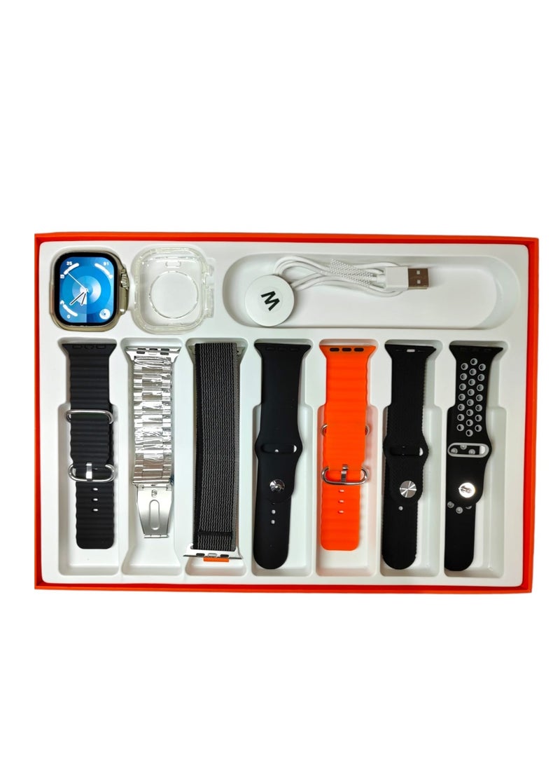 FereFit - Smart Watch WS-X90 ULTRA Multi-Function 7+1With Health Fitness Tracker Sport Watch 7 addition Replacement Band 49MM - Multicolour - Image 1