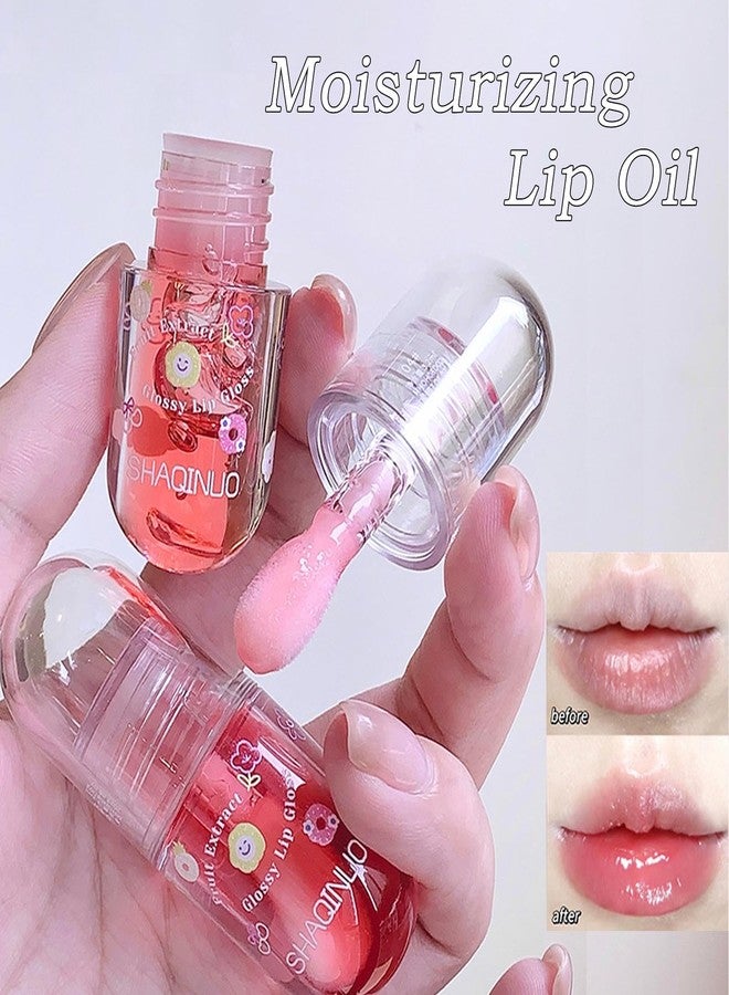 KTouler 4Pcs Tinted Lip Gloss Oil Set,Moisturizing Plumping Lip Oil,Fruit Flavored Lip Gloss Long Lasting Nourishing High Shine Lip Oils For Girls - Image 2