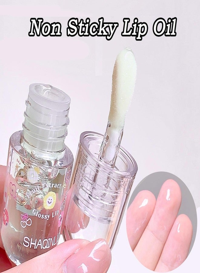KTouler 4Pcs Tinted Lip Gloss Oil Set,Moisturizing Plumping Lip Oil,Fruit Flavored Lip Gloss Long Lasting Nourishing High Shine Lip Oils For Girls - Image 3