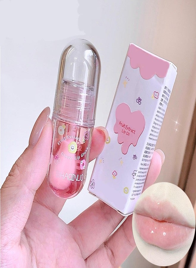 KTouler 4Pcs Tinted Lip Gloss Oil Set,Moisturizing Plumping Lip Oil,Fruit Flavored Lip Gloss Long Lasting Nourishing High Shine Lip Oils For Girls - Image 5