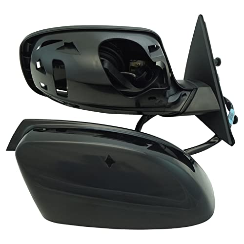 TRQ Passenger Side Power Heated Mirror Paint to Match Smooth Black Compatible with 2011-2019 Dodge Charger CH1321397 - Image 2