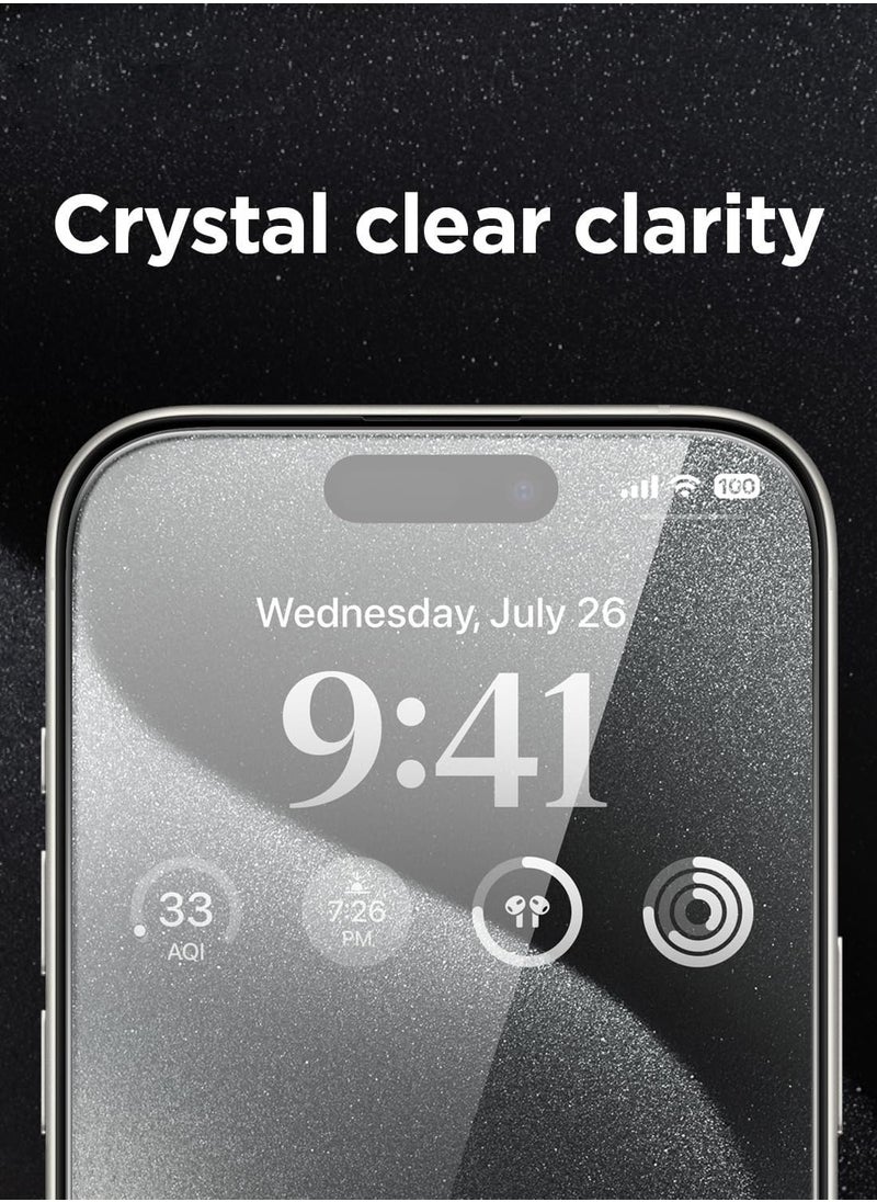 BORTONY iPhone 16 Screen Protector 6.1” HD Clear iPhone 16 Tempered Glass 9H Hardness Sensor Protection Full-Coverage Easy Installation  - Image 4