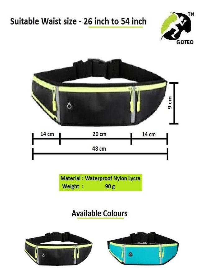 GOTEO Waterproof Waist Chest Bag for Men & Women with Water Bottle Holder, Lightweight Unisex Fanny Pack for Travel Sports Cycling Walking Running Belt (Black) - Image 5