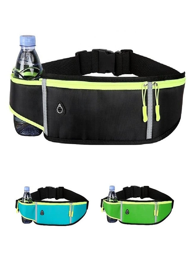 GOTEO Waterproof Waist Chest Bag for Men & Women with Water Bottle Holder, Lightweight Unisex Fanny Pack for Travel Sports Cycling Walking Running Belt (Black) - Image 1