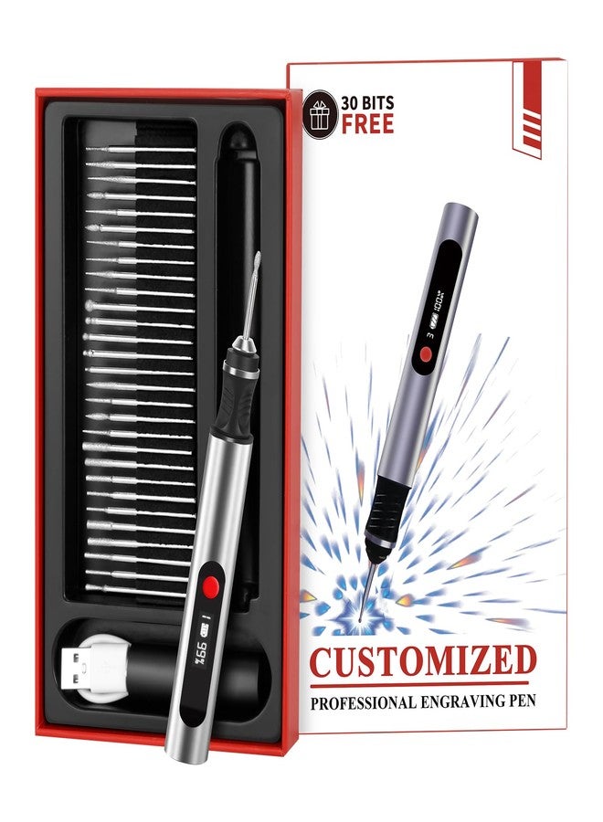 Kaibced Engraving Pen, Cordless Engraving Pen for Artists & DIYers - Engrave 60+ Surfaces - Beginner Friendly - Rechargeable - Free 30 Bits & Mastery Guide - Image 2