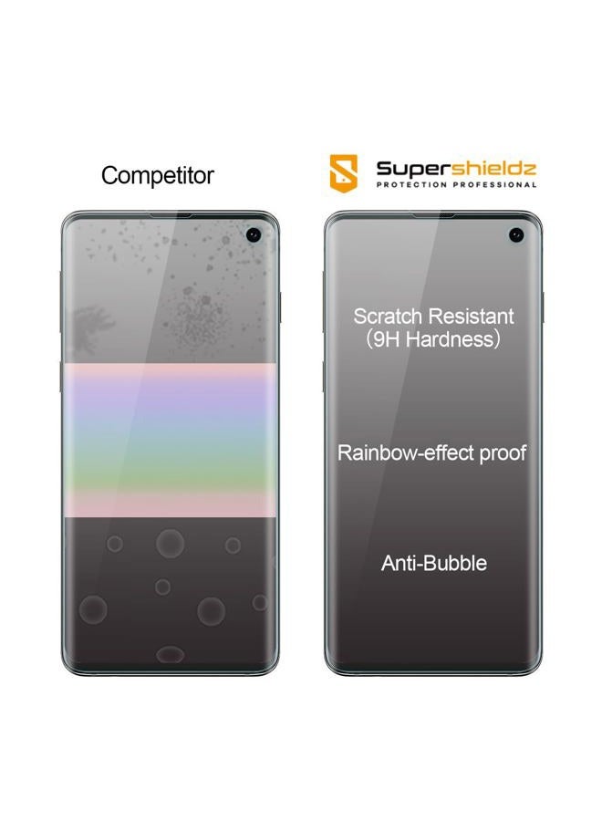 Supershieldz (2 Pack) Designed for Samsung Galaxy S10 Tempered Glass Screen Protector with (Easy Installation Tray), (Full Cover) (3D Curved Glass) Anti Scratch, Bubble Free (Black) - Image 3