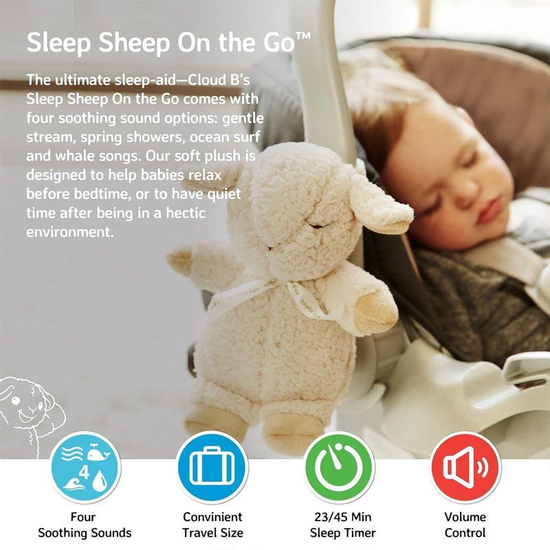 Cloud b Sound Machine with White Noise Soothing Sounds | Adjustable Settings & Auto-Shutoff | Ideal for Travel | Sleep Sheep On The Go - Image 2