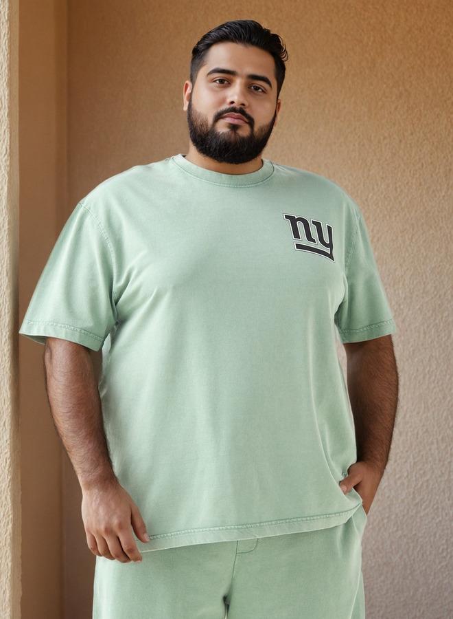 ماكسيم تيشيرت مقاس كبير بطبعة نيويورك جاينتس - Image 1