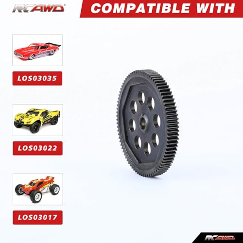 RCAWD Steel Spur Gear Slipper Pads 48p 84t for Losi 110 22S 2WD 22S No Prep Drag Series Upgrades Part - Image 5