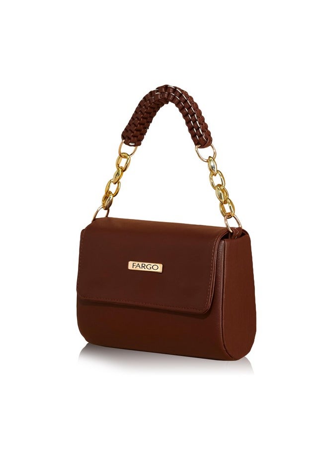 Fargo - Fargo PU Women's Sling Bag Shoulder Bag For Women (Brown) - Image 1