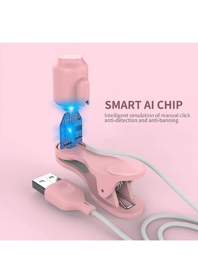 Generic - Auto Clicker for Mobile Phone and Tablet Computer Screen, Simulated Finger Clicking USB Simulator for Gaming, Shopping, Giving a Like in Tiktok, Lightning Deal, Live Broadcasts, Reward Tasks (Pink) - Image 1