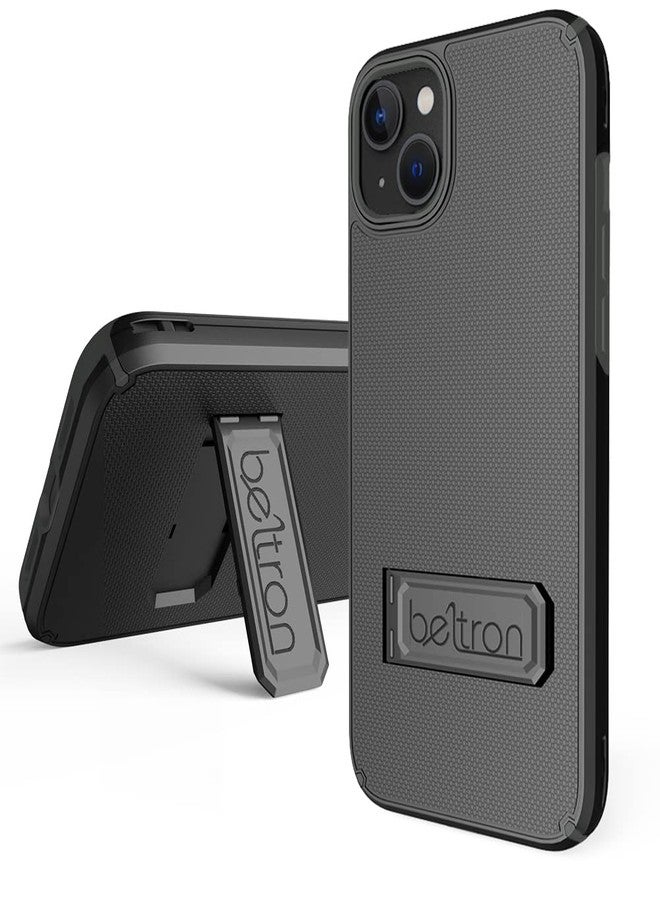 جراب BELTRON متعدد الاستخدامات لهاتف iPhone 13/14، جراب حماية نحيف يغطي كامل الجسم مع مشبك حزام دوار، مجموعة 3 في 1 مع مسند وحامل بطاقات - Image 5