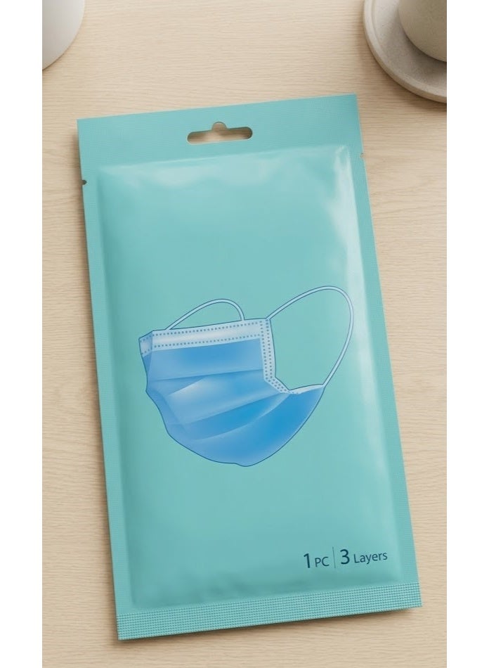 Medical Face Masks – 3-Ply Individually Wrapped – Pack of 5 Pieces, Daily Protection and Comfort - Image 2