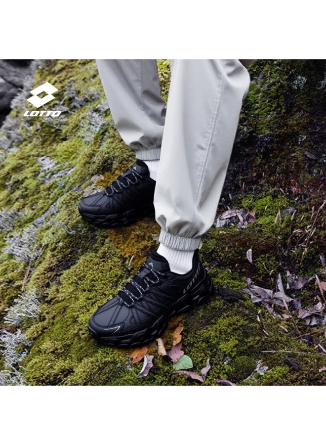 Lotto Women's Spring Leather Hiking Outdoor Sports Shoes Durable Casual Walking Shoes For Couples 957 Black Size 35 - Image 4