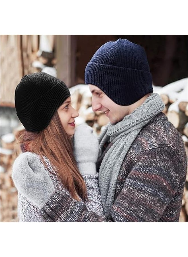 TRASSLE Knit Beanie Hats Winter Men Women Warm Knit Earflap Hat Stretchy Windproof Knit Skull Cap for Winter Outdoor  - Image 4