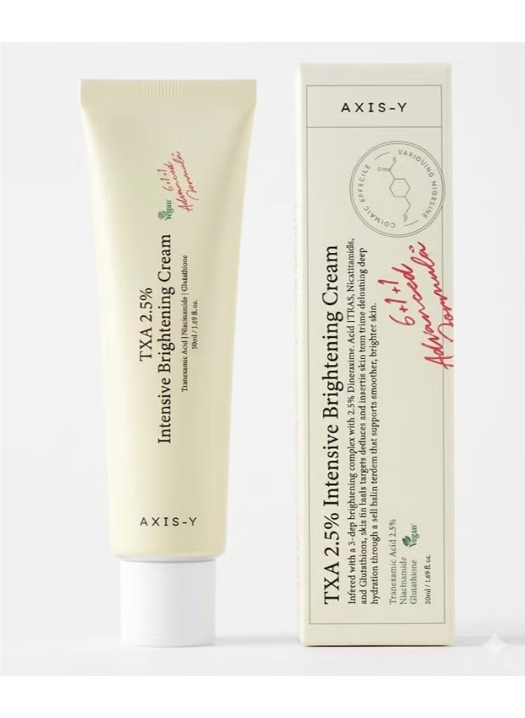 Axis-Y TXA 2.5% Intensive Brightening Cream – 50ml – 100% Authentic - Image 1