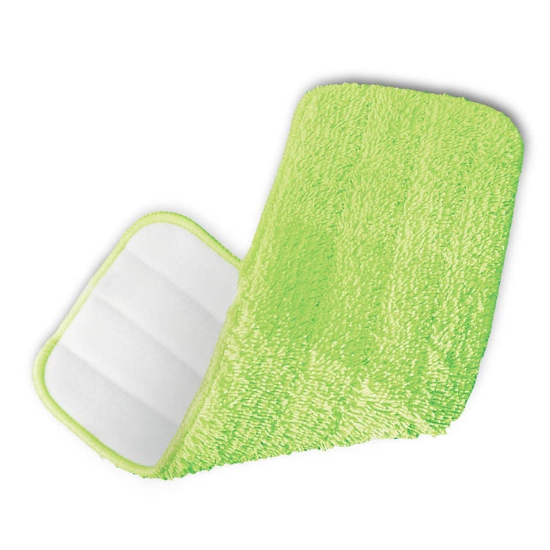 YORK Flat Spray Mop Reusable Microfiber Drying & Down Washing Function Pad Refill for Dry or Wet Easy-to-Attach, Machine Washable Floor Cleaning in Green Color Size 42.5 * 14.5 CM [081230] (Pack of 4) - Image 3