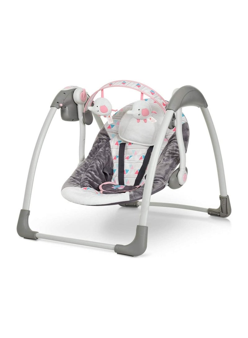 Baby Swing Automatic for Newborn to Toddler With Music, Breathable Fabric and 2 Plush Toys - Image 1