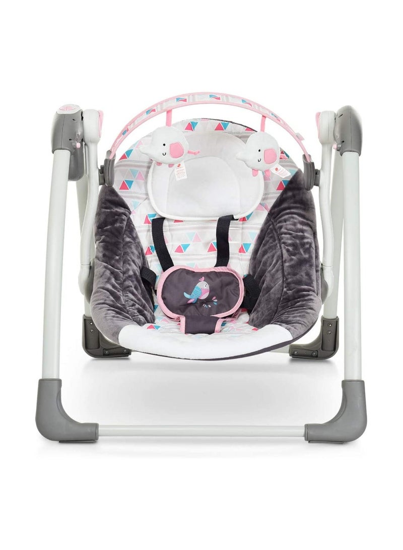 Baby Swing Automatic for Newborn to Toddler With Music, Breathable Fabric and 2 Plush Toys - Image 3