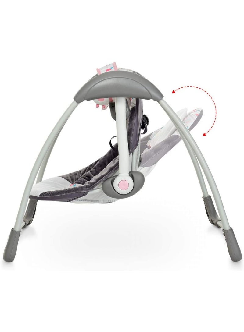 Baby Swing Automatic for Newborn to Toddler With Music, Breathable Fabric and 2 Plush Toys - Image 2