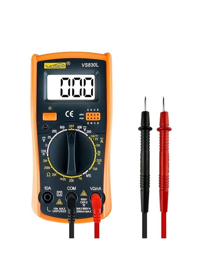 مقياس رقمي أحمر 2000 عد فولتية تيار متردد وتيار مستمر مقاومة اختبار ديود ترانزستور - Image 2