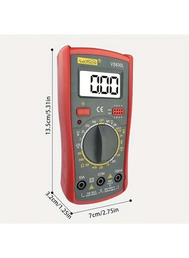 مقياس رقمي أحمر 2000 عد فولتية تيار متردد وتيار مستمر مقاومة اختبار ديود ترانزستور - Image 5