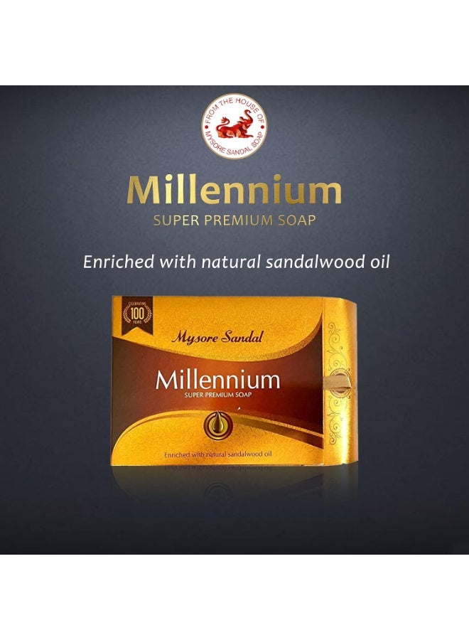 مايسور صندل صابون خشب الصندل "مايسور صندل ميلينيوم" (Mysore Sandal Millennium) - وزن 150 غرام - جودة فائقة - Image 3